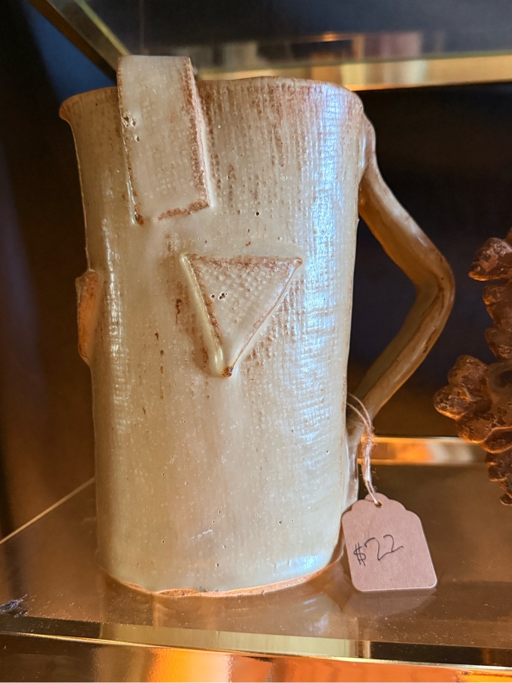 Handcrafted Cream Ceramic Pitcher - Artisan Home Art